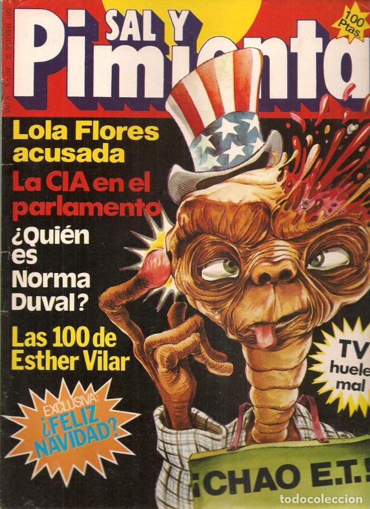 Coleccionismo de revistas y peri&oacute;dicos: SAL Y PIMIENTA. N&ordm; 169. ESTHER VILAR / LOLA FLORES / NORMA DUVAL. 22/12/82(B35.1)