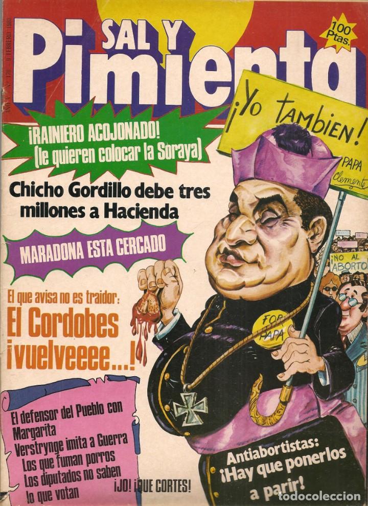 Coleccionismo de Revistas y Peri&oacute;dicos: SAL Y PIMIENTA. N&ordm; 176. CHICHO GORDILLO / MARADONA / LOLA FLORES / MARI CRUZ SORIANO. 9/2/83(B35.1)