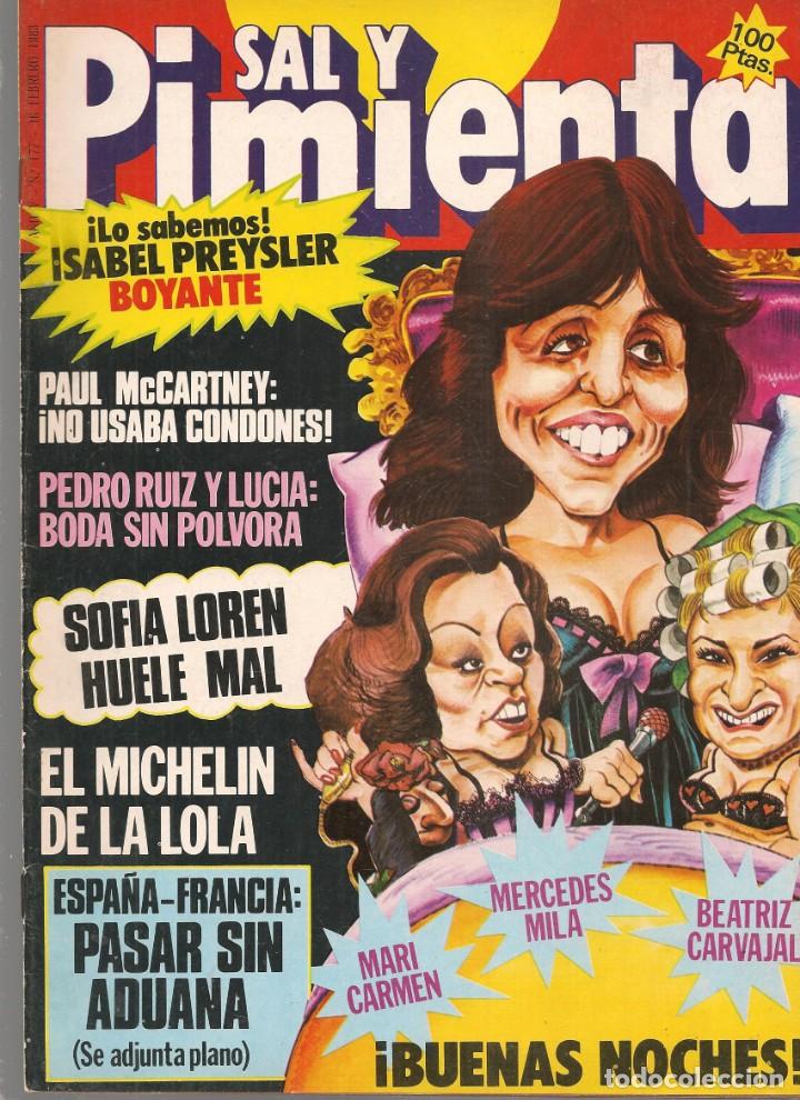 Coleccionismo de Revistas y Peri&oacute;dicos: SAL Y PIMIENTA. N&ordm; 177. JOS&Eacute; LUIS MORENO / ISABEL PREYSLER / MERCEDES MILA . 16 /2/83(B35.1)