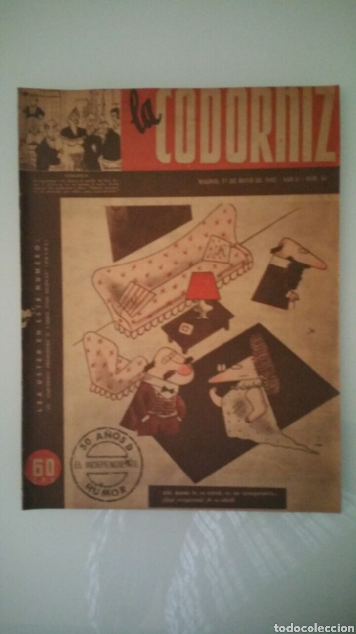 Coleccionismo de Revistas y Peri&oacute;dicos: Revista &rdquo; la Codorniz &rdquo; Madrid, 17 de Mayo de 1942. Num.50