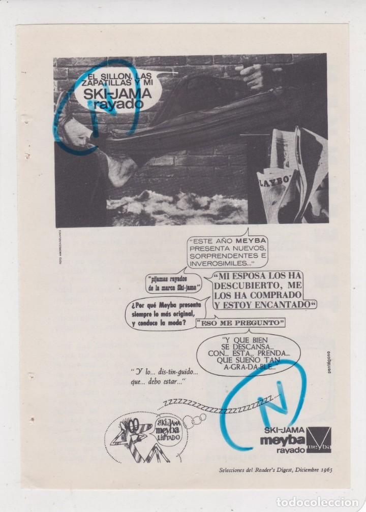 Coleccionismo de Revistas y Peri&oacute;dicos: PUBLICIDAD 1965. ANUNCIO SKI-JAMA MEYBA RAYADO