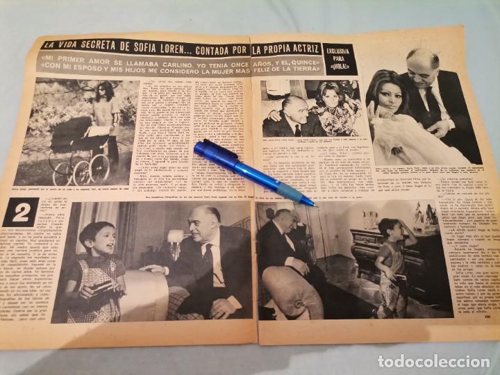 Coleccionismo de Revistas y Peri&oacute;dicos: LA VIDA SECRETA DE SOF&Iacute;A LOREN RECORTE REVISTA 2 PAG. 1973
