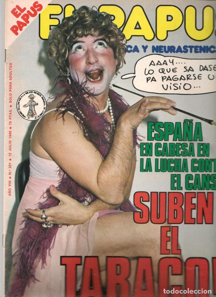 Coleccionismo de Revistas y Peri&oacute;dicos: EL PAPUS. REVISTA SAT&Iacute;RICA Y NEURASTENICA. N&ordm; 321. SUBEN EL TABACO. 12 JULIO 1980.(B35.2)