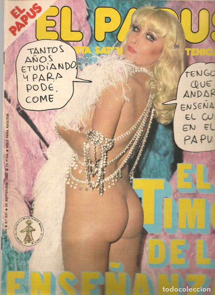 Coleccionismo de Revistas y Peri&oacute;dicos: EL PAPUS. REVISTA SAT&Iacute;RICA Y NEURASTENICA. N&ordm; 331. EL TIMO DE LA ENSE&Ntilde;ANZA. 20 SBRE. 1980.(B35.2)