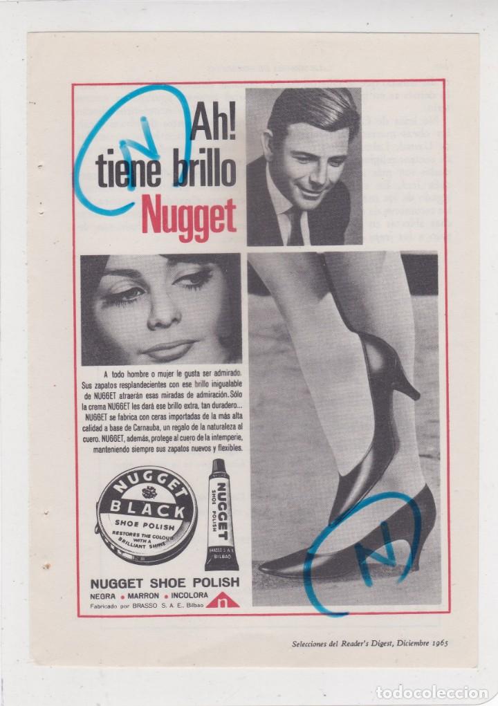 Coleccionismo de revistas y peri&oacute;dicos: PUBLICIDAD 1965. ANUNCIO CREMA NUGGET BLACK SHOE POLISH