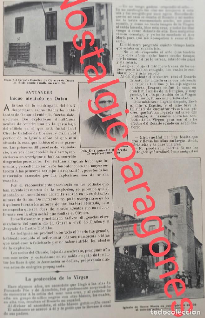 Collection Magazines and Newspapers: Onton Castro Urdiales Santander atentado iglesia fotograf&iacute;a revista a&ntilde;o 190X