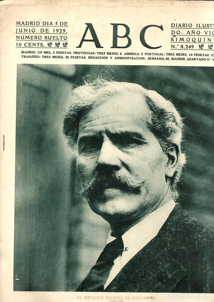 Coleccionismo de Revistas y Peri&oacute;dicos: A B C -DEL 5 -6- 1.929- ABC.CON + DE 40 Pags. TODO TIPO DE NOTICIAS Y PUBLICIDAD DE EPOCA