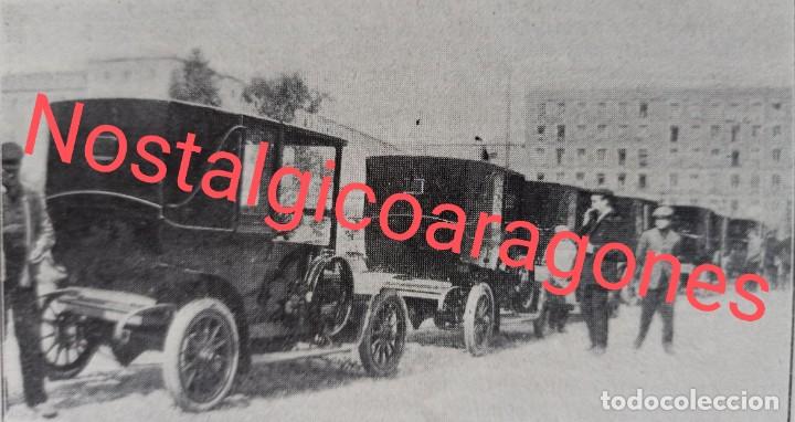 Coleccionismo de revistas y peri&oacute;dicos: Madrid primeros veh&iacute;culos historia servicio p&uacute;blico TAXI fotograf&iacute;a revista a&ntilde;o 190X