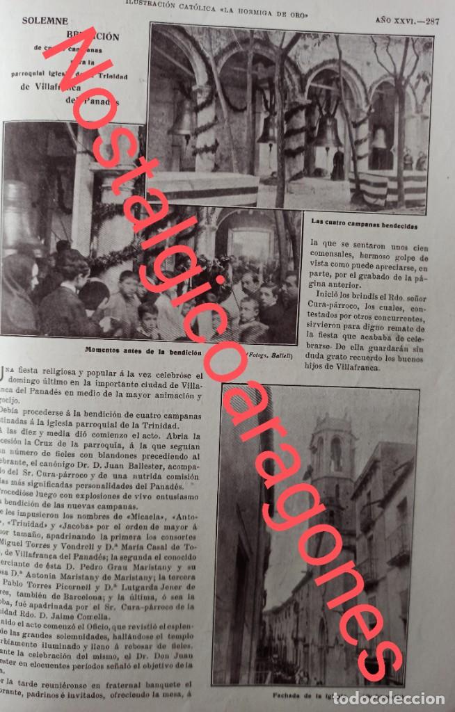Collection Magazines and Newspapers: Villafranca Panad&eacute;s bendici&oacute;n campanas fotograf&iacute;a revista a&ntilde;o 190X