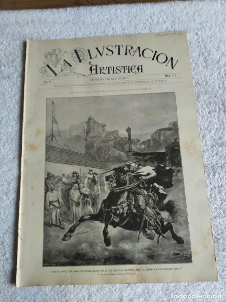 Coleccionismo de Revistas y Peri&oacute;dicos: LA ILUSTRACI&Oacute;N ART&Iacute;STICA. A&Ntilde;O 1887. N&ordm; 279. RAIMUNDO TUSQUETS. EL CHICO DEL DRAMA. PROCEDIMIENTO PA