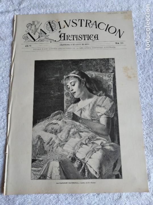 Collezionismo di Riviste e Giornali: LA ILUSTRACI&Oacute;N ART&Iacute;STICA. A&Ntilde;O 1887. N&ordm; 295. ESTATUA DE P. CARBONELL. ALBERTO DURERO. LA ISLA DE RUGE