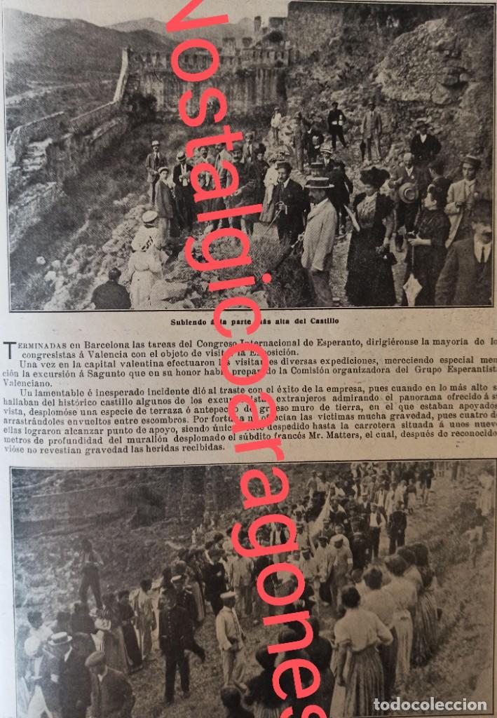 Collezionismo di Riviste e Giornali: Congresistas de Esperanto visitando Sagunto foto revista a&ntilde;o 190X
