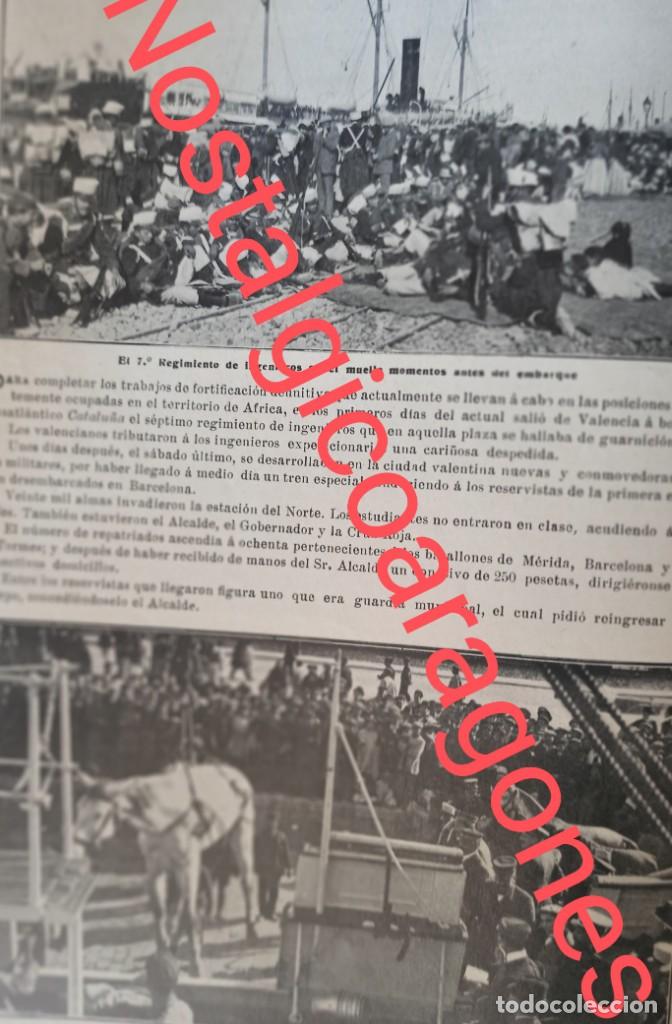 Coleccionismo de revistas y peri&oacute;dicos: Movimiento militar en Valencia embarque vapor Catalu&ntilde;a fotograf&iacute;a revista a&ntilde;o 190X