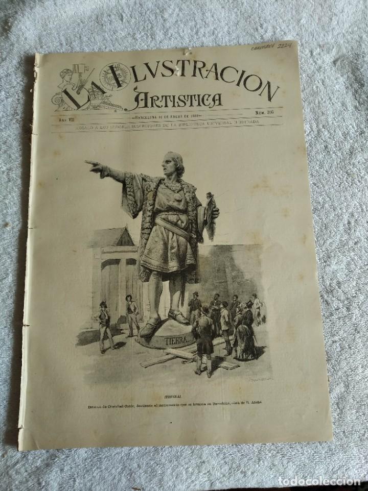 Collection Magazines and Newspapers: LA ILUSTRACI&Oacute;N ART&Iacute;STICA. A&Ntilde;O 1888. N&ordm; 316. LA HIJA DEL REY DE C&Aacute;DIZ. EL PARQUE DE BARCELONA. BARCEL