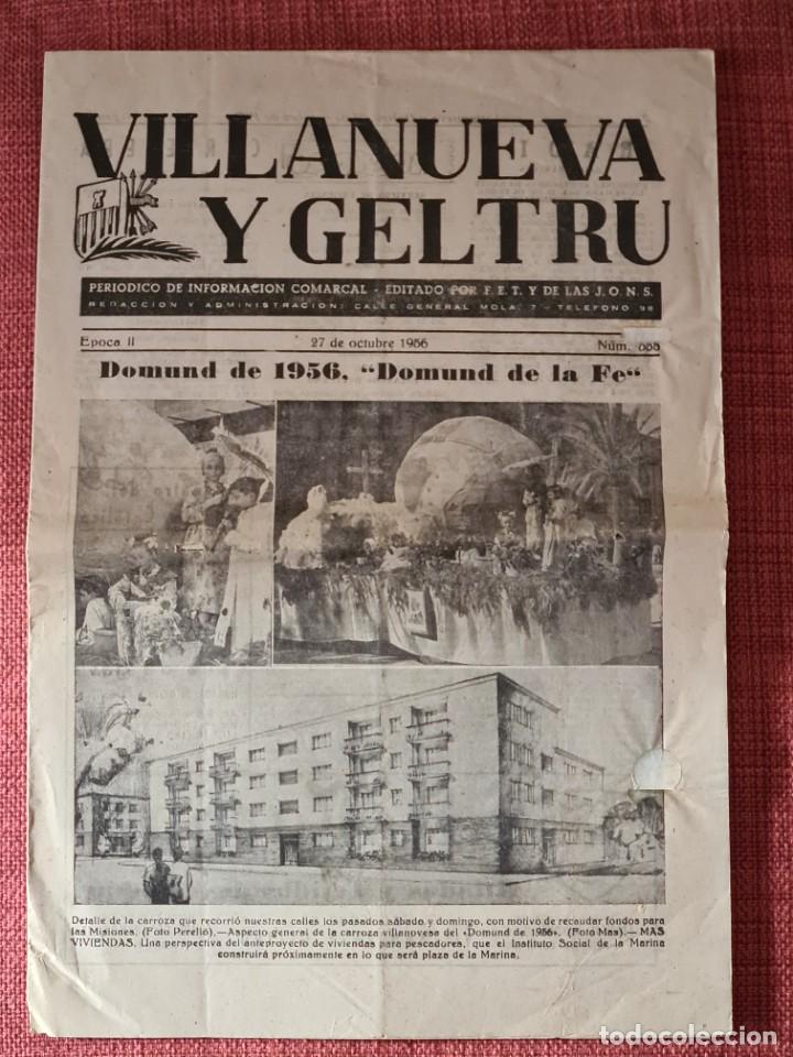 Coleccionismo de revistas y peri&oacute;dicos: VILLANUEVA Y GELTRU. N&ordm; 555 27/10/1956. ART&Iacute;CULO DE NARCISO CODINA BATTIONI (1.7)