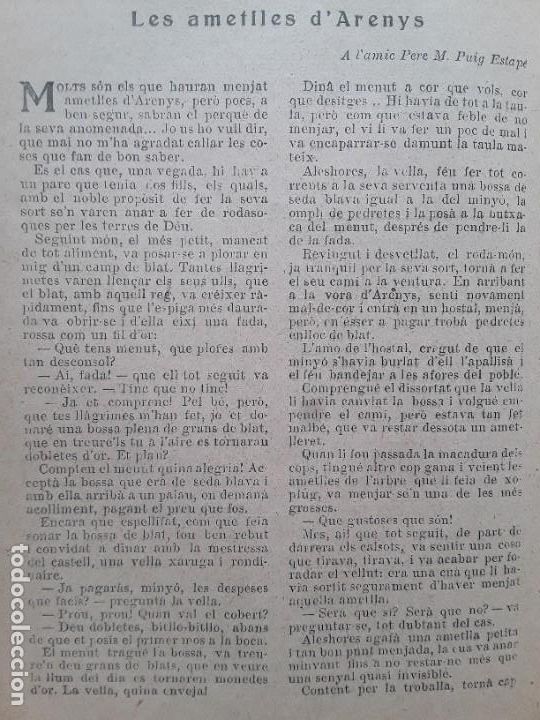 Sammeln von Zeitschriften und Zeitungen: LES AMETLLES DE ARENYS .EL PERQE DE LA SEVA ANOMENADA 3 HOJAS A&Ntilde;O 1925