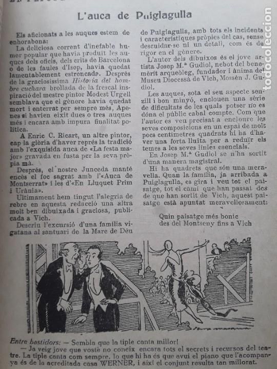 Collezionismo di Riviste e Giornali: L'AUCA DE PUIGLAGULLA HOJA A&Ntilde;O 1925