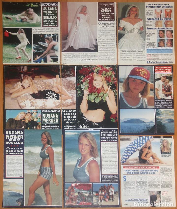 Coleccionismo de revistas y peri&oacute;dicos: SUSANA WERNER lote prensa spain magazine clippings 1990s Brasil actress model Ronaldo Brazil