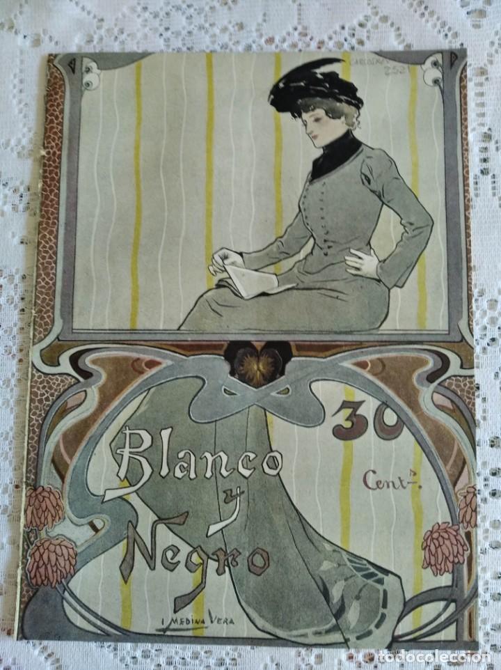 Collezionismo di Riviste e Giornali: BLANCO Y NEGRO. N&ordm; 567. A&Ntilde;O 1902. ANTONIO VICO. CALENDARIO HIST&Oacute;RICO. LA MONJA EN ORACI&Oacute;N. EL GENERA