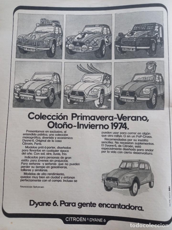 Coleccionismo de Revistas y Peri&oacute;dicos: PUBLICIDAD AUTOMOVILES. ANUNCIO DE CITROEN DYANE 6, EXTRAIDO DE TRIUNFO NOVIEMBRE 1974