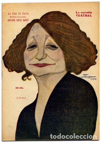 Collezionismo di Riviste e Giornali: L&Oacute;PEZ MONIS, Antonio. La hoja de parra. Revista en un acto. 1922.