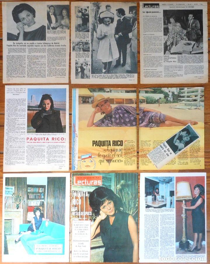 Coleccionismo de revistas y peri&oacute;dicos: PAQUITA RICO lote de prensa 1960s/1980s clippings revista fotos spain folcl&oacute;rica recortes