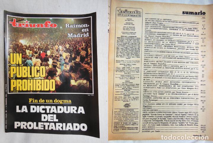Coleccionismo de revistas y peri&oacute;dicos: TRIUNFO. A&ntilde;o XXX, Num 681, 14 febrero 1976. Los limites de la reforma