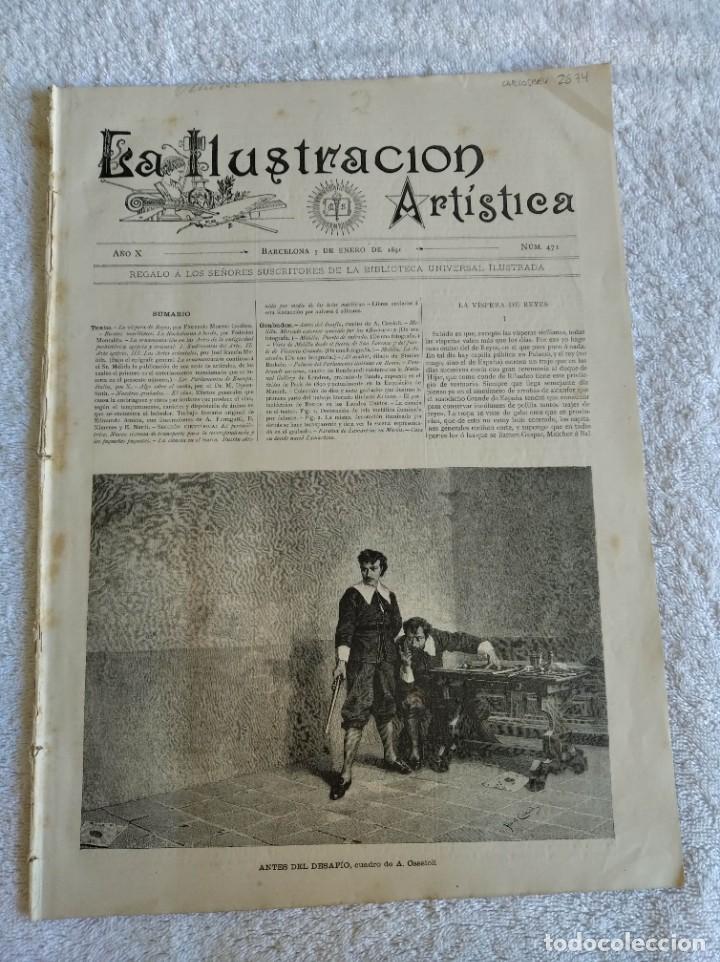 Coleccionismo de Revistas y Peri&oacute;dicos: LA ILUSTRACI&Oacute;N ART&Iacute;STICA. A&Ntilde;O 1891. N&ordm; 471. MELILLA. EL ARTE EGIPCIO. ANTIG&Uuml;EDADES PREHIST&Oacute;RICAS EGI