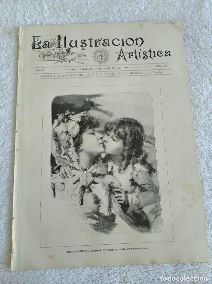 Coleccionismo de revistas y peri&oacute;dicos: LA ILUSTRACI&Oacute;N ART&Iacute;STICA. A&Ntilde;O 1891. N&ordm; 485. EL ARTE Y LA INDUSTRIA MODERNA. GINEBRA. VILLAFRANCA DEL