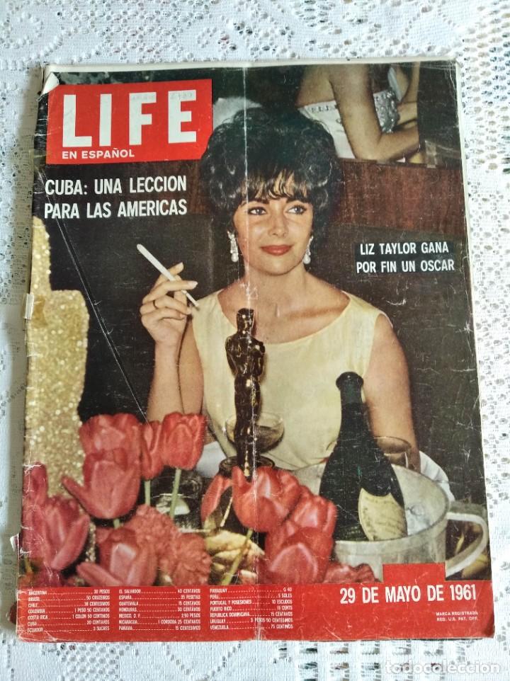 Collection Magazines and Newspapers: LIFE EN ESPA&Ntilde;OL. LIZ TAYLOR GANA POR FIN UN &Oacute;SCAR. 29 DE MAYO DE 1961.