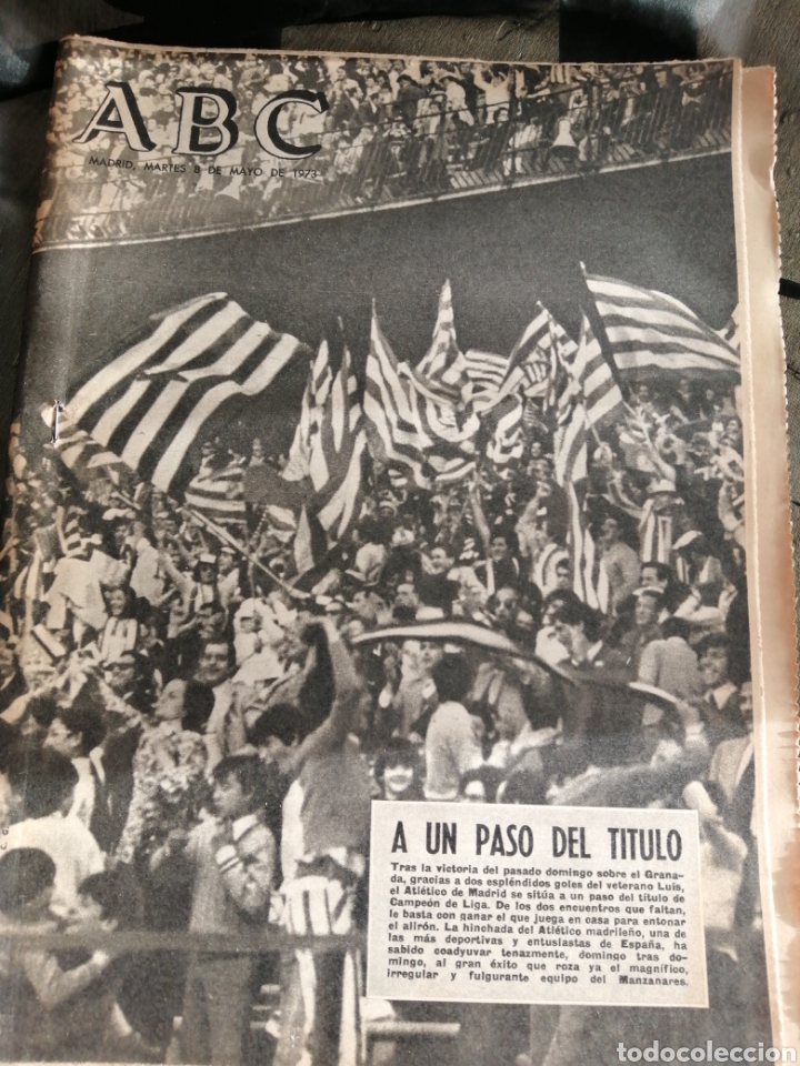 Coleccionismo de Revistas y Peri&oacute;dicos: PERI&Oacute;DICO ABC, A&Ntilde;O 1973,ATLETICO DE MADRID