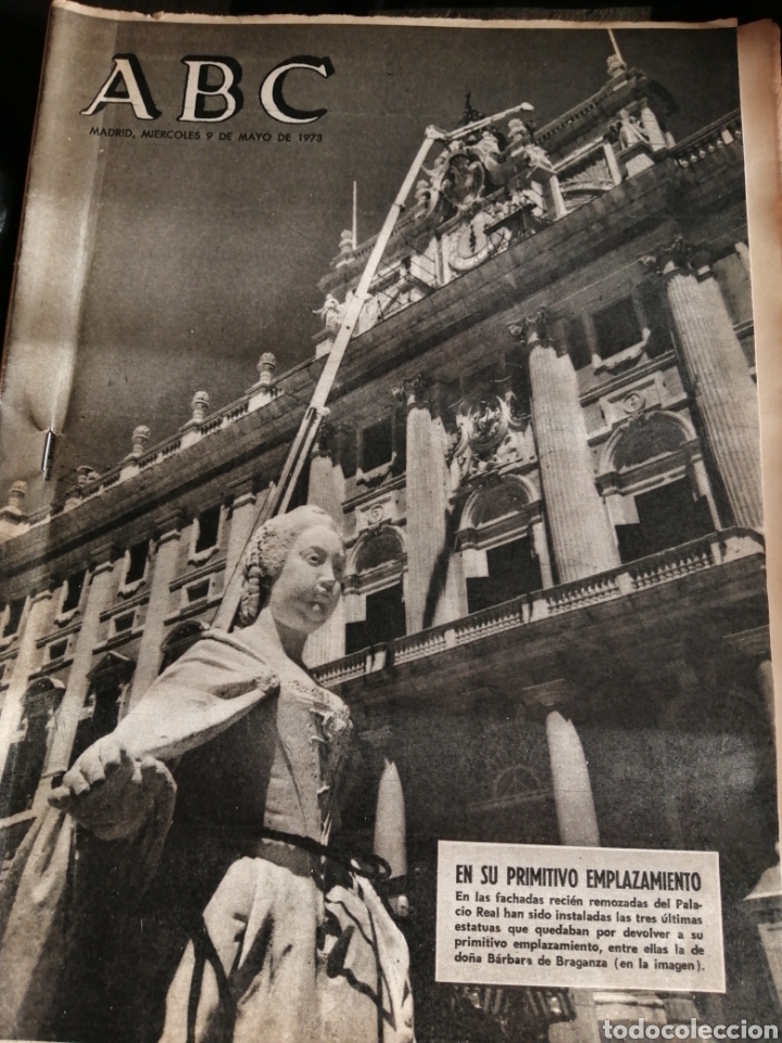 Coleccionismo de Revistas y Peri&oacute;dicos: PERI&Oacute;DICO ABC, A&Ntilde;O 1973, PALACIO REAL.