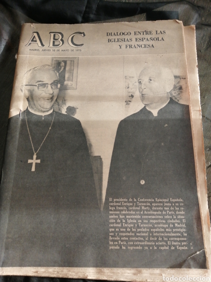 Coleccionismo de Revistas y Peri&oacute;dicos: PERI&Oacute;DICO ABC, A&Ntilde;O 1983, CARDENAL ENRIQUE Y TARANCON. .