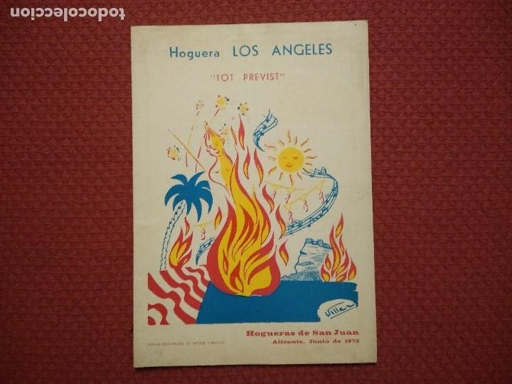 Coleccionismo de Revistas y Peri&oacute;dicos: HOGUERA LOS &Aacute;NGELES 1972 Fogueres de San Juan Alicante