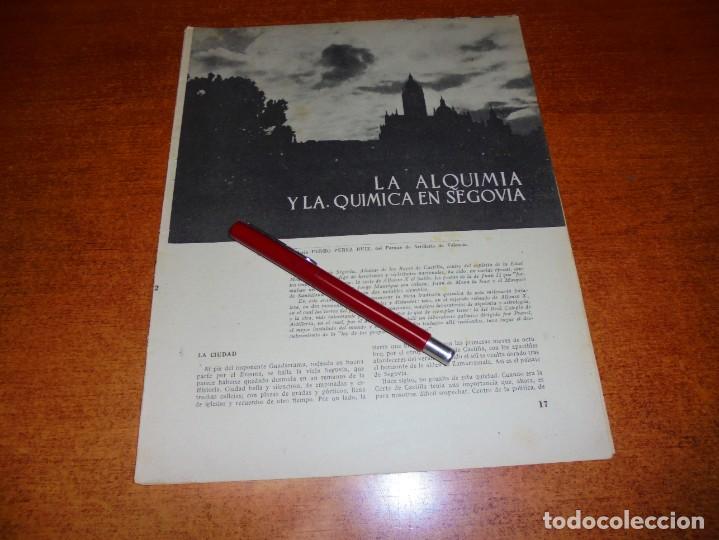 Coleccionismo de Revistas y Peri&oacute;dicos: RETAL 1949: LA ALQUIMIA Y LA QU&Iacute;MICA EN SEGOVIA