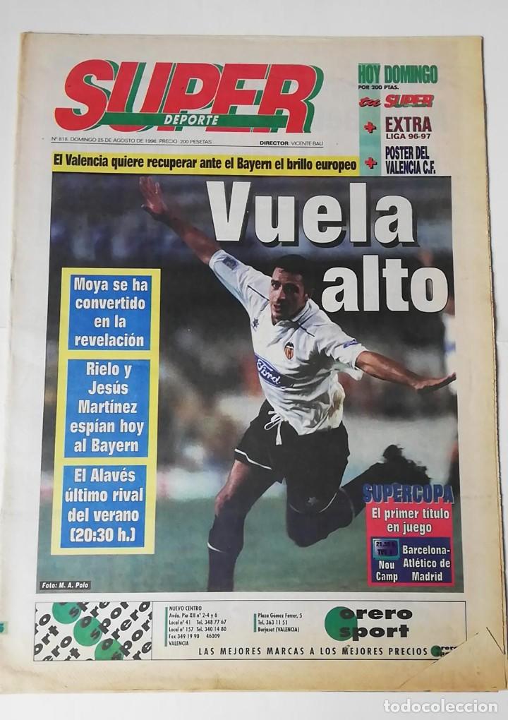 Coleccionismo de revistas y peri&oacute;dicos: SUPER DEPORTE n&ordm;818, DOMINGO 25 AGOSTO 1996.