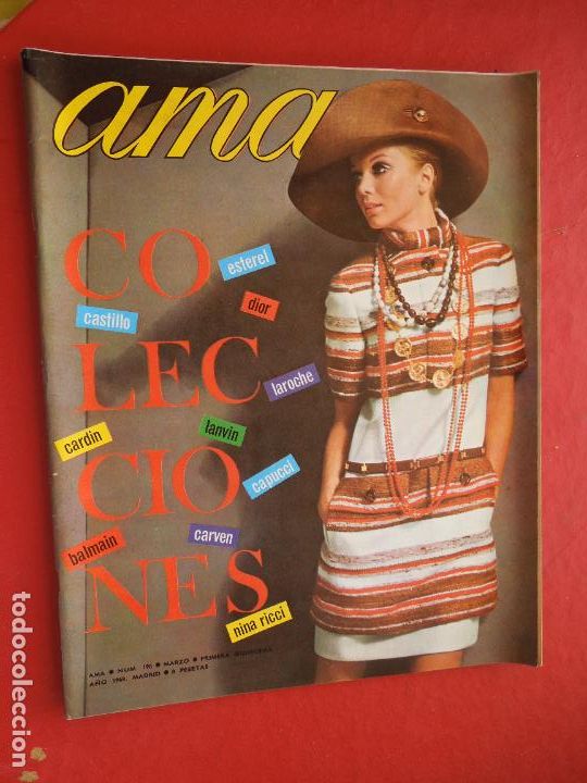 Coleccionismo de Revistas y Peri&oacute;dicos: AMA REVISTA N&ordm; 198-MARZO 1968: COLECCIONES DE MODA PRIMAVERA-VERANO. PINITO DEL ORO , MASSIEL