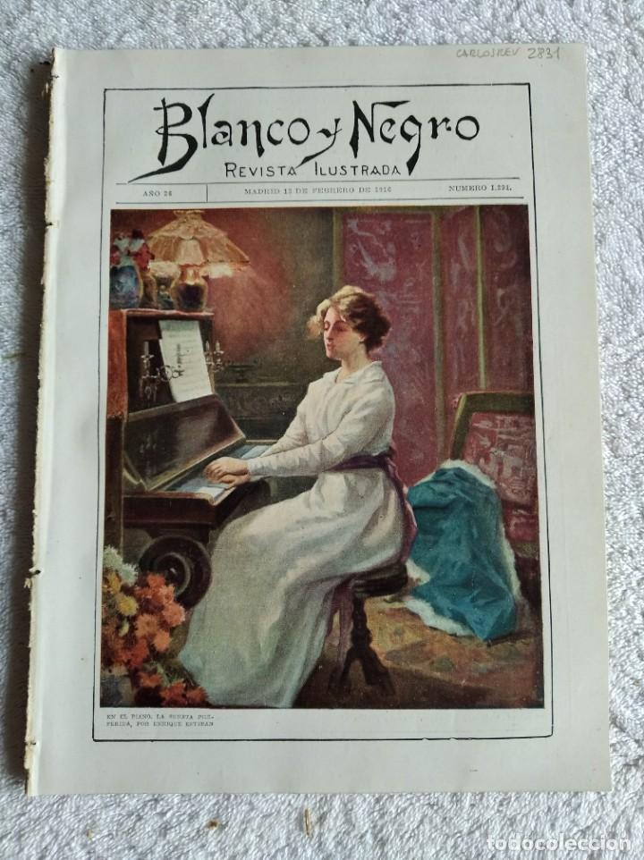 Coleccionismo de revistas y peri&oacute;dicos: BLANCO Y NEGRO. N&ordm; 1291. A&Ntilde;O 1916. LA ACADEMIA DE MEDICINA. UNA CAT&Aacute;STROFE EN CEUTA. MUERTE DE UN PO