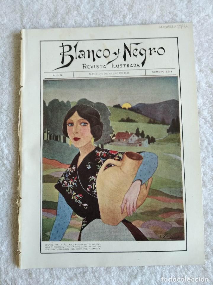Collezionismo di Riviste e Giornali: BLANCO Y NEGRO. N&ordm; 1294. A&Ntilde;O 1916. LA GUERRA EUROPEA. CR&Oacute;NICAS DE PAR&Iacute;S. LA IGLESIA EN MARRUECOS.