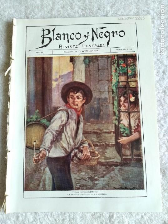 Coleccionismo de revistas y peri&oacute;dicos: BLANCO Y NEGRO. N&ordm; 1315. A&Ntilde;O 1916. LA MARINA MERCANTE ESPA&Ntilde;OLA. EL CLUB N&Aacute;UTICO ASTURIANO. MANIFESTA