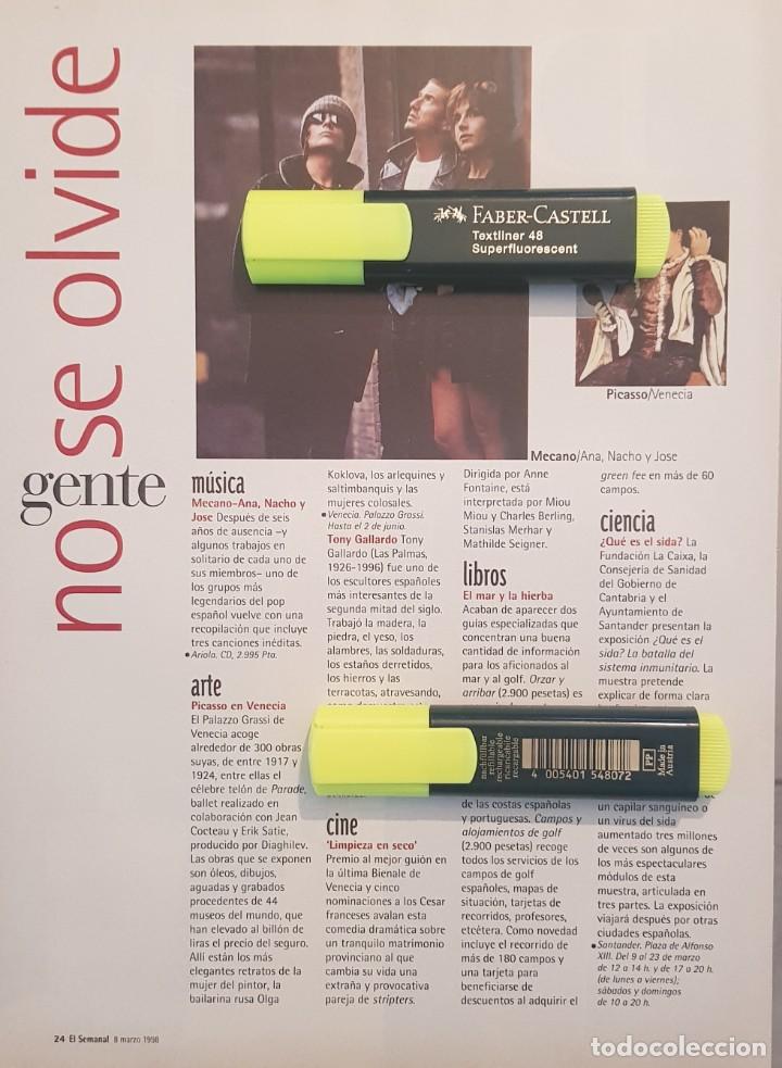 Coleccionismo de Revistas y Peri&oacute;dicos: Reportaje Mecano 08.03.1998