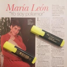Coleccionismo de Revistas y Periódicos: REPORTAJE MARÍA LEÓN 07.02.2018. Lote 331654693