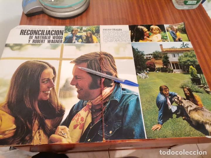 Collectionnisme de Revues et Journaux: RECONCILIACI&Oacute;N DE NATHALIE WOOD Y ROBERT WAGNER RECORTE REVISTA 3 PAGINAS 1972