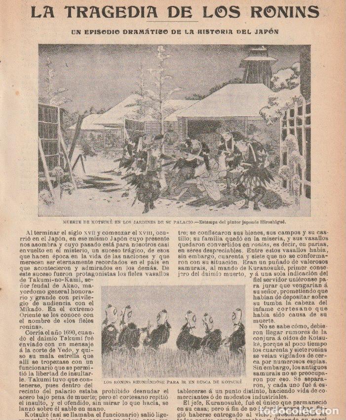 Coleccionismo de Revistas y Peri&oacute;dicos: * JAP&Oacute;N * SAMURAIS * La tragedia de los Ronins - 1905