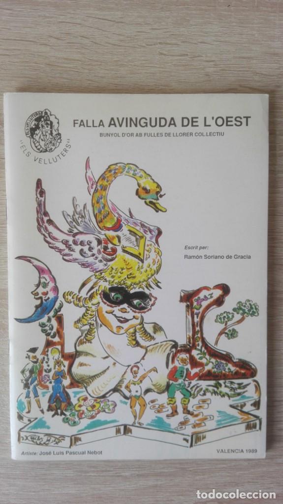 Coleccionismo de revistas y peri&oacute;dicos: LLIBRET FALLA AVINGUDA DE L'OEST - ELS VELLUTERS - A&Ntilde;O 1989.