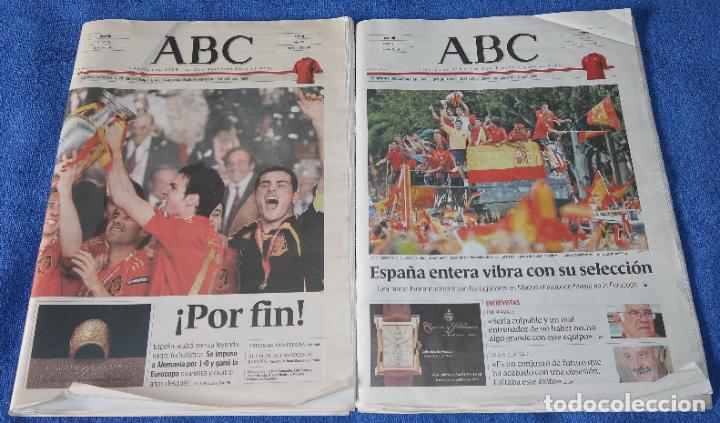 Coleccionismo de Revistas y Peri&oacute;dicos: Diario ABC - ESPA&Ntilde;A CAMPEONA DE EUROPA - 30 de junio y 1 de julio de 2008