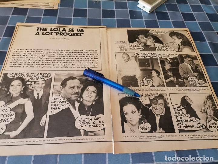 Coleccionismo de revistas y peri&oacute;dicos: LOLA FLORES RARAS VI&Ntilde;ETAS HUMOR RECORTE REVISTA 2 PAGINAS 1973