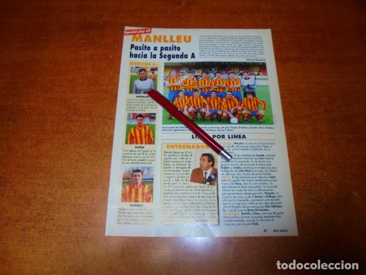 Colecionismo de Revistas e Jornais: CLIPPING FUTBOL DE 1994: MANLLEU. MORALES. UCEDA. BARNILS / NUMANCIA. PINKY. &Iacute;&Ntilde;IGO. ECHEVARR&Iacute;A.