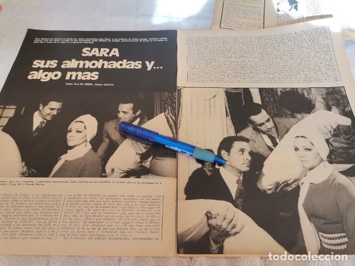 Coleccionismo de revistas y peri&oacute;dicos: SARA MONTIEL RECORTE REVISTA 4 PAGINAS 1973