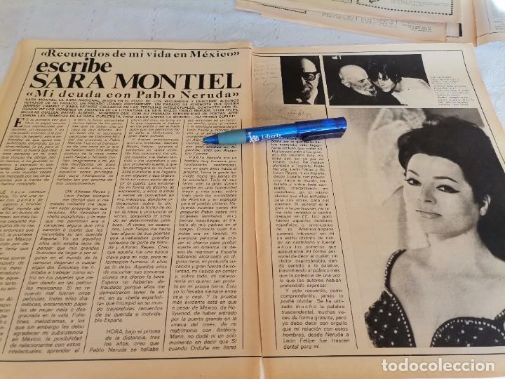 Coleccionismo de revistas y peri&oacute;dicos: SARA MONTIEL 2 PAGINAS REVERSO RAIMON 3 PAGINAS RECORTE REVISTA 1973